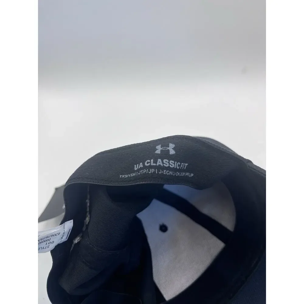 Under Armour UA Classic Fit Boys Black Mesh Baseball Cap Hat XS/S Sports